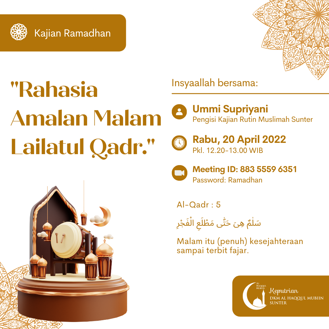 Kajian Ramadhan Muslimah AHM Sunter
