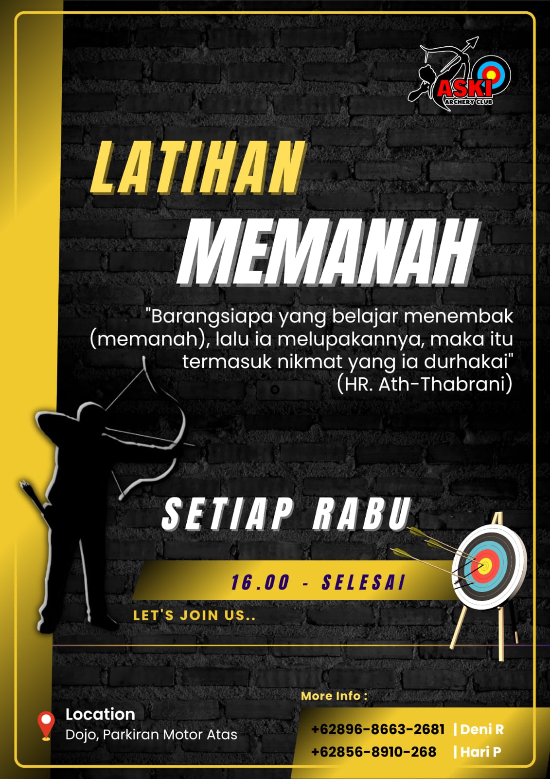 Flyer Latihan Memanah PT ASKI