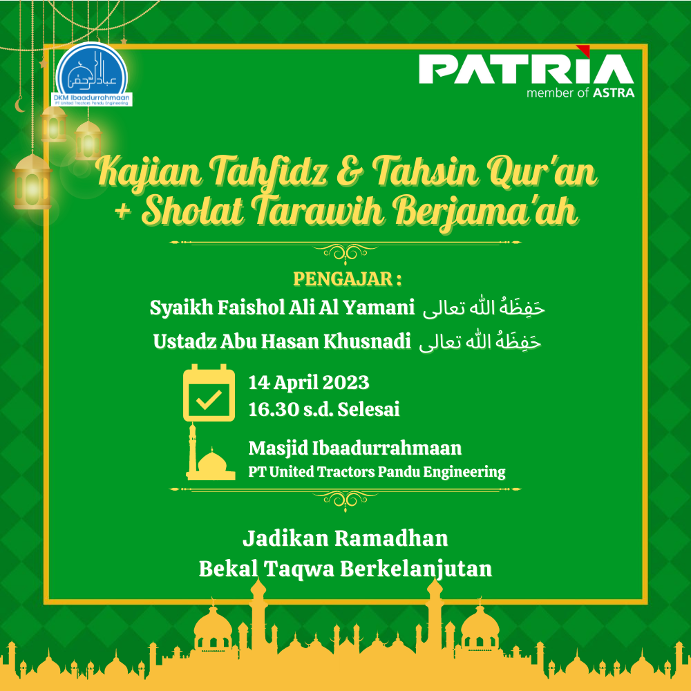 Kajian Tahfidz & Tahsin Qur'an + Sholat Tarawih Berjama'ah