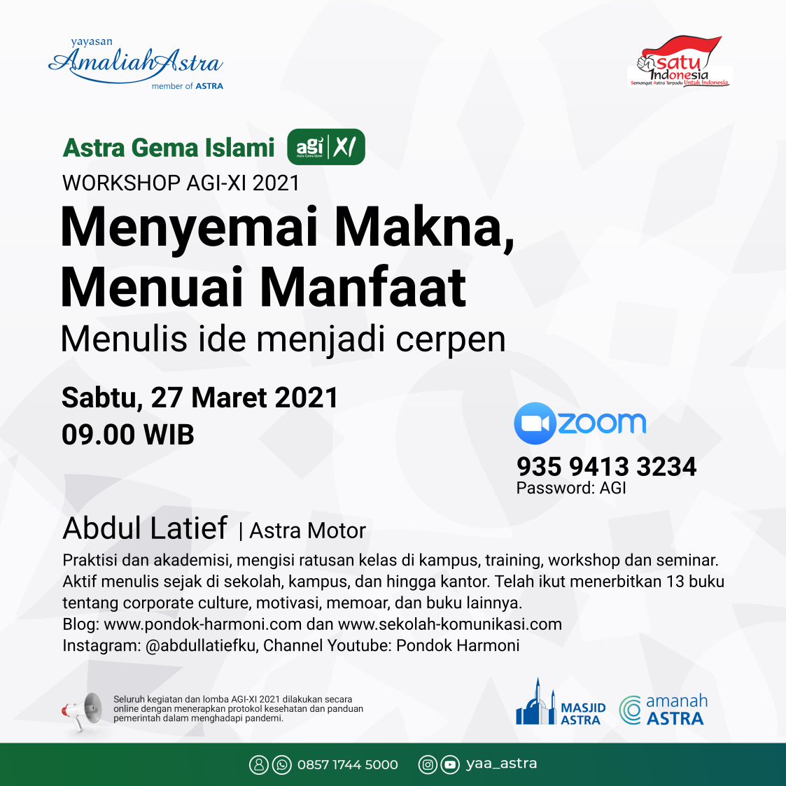 AGIXI 2021 Menyemai Makna, Menuai Manfaat