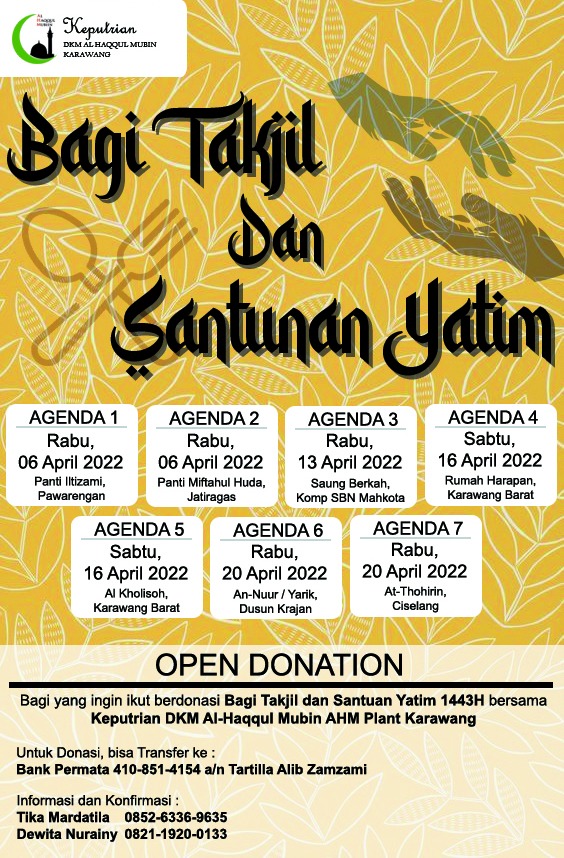 Agenda Ramadhan Keputrian AHM Karawang