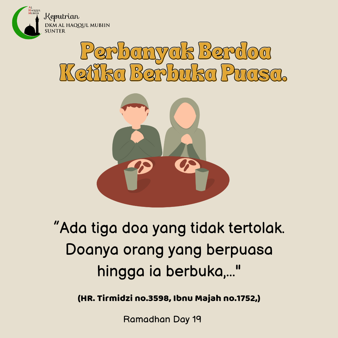 Perbanyak berdoa ketika berbuka Puasa