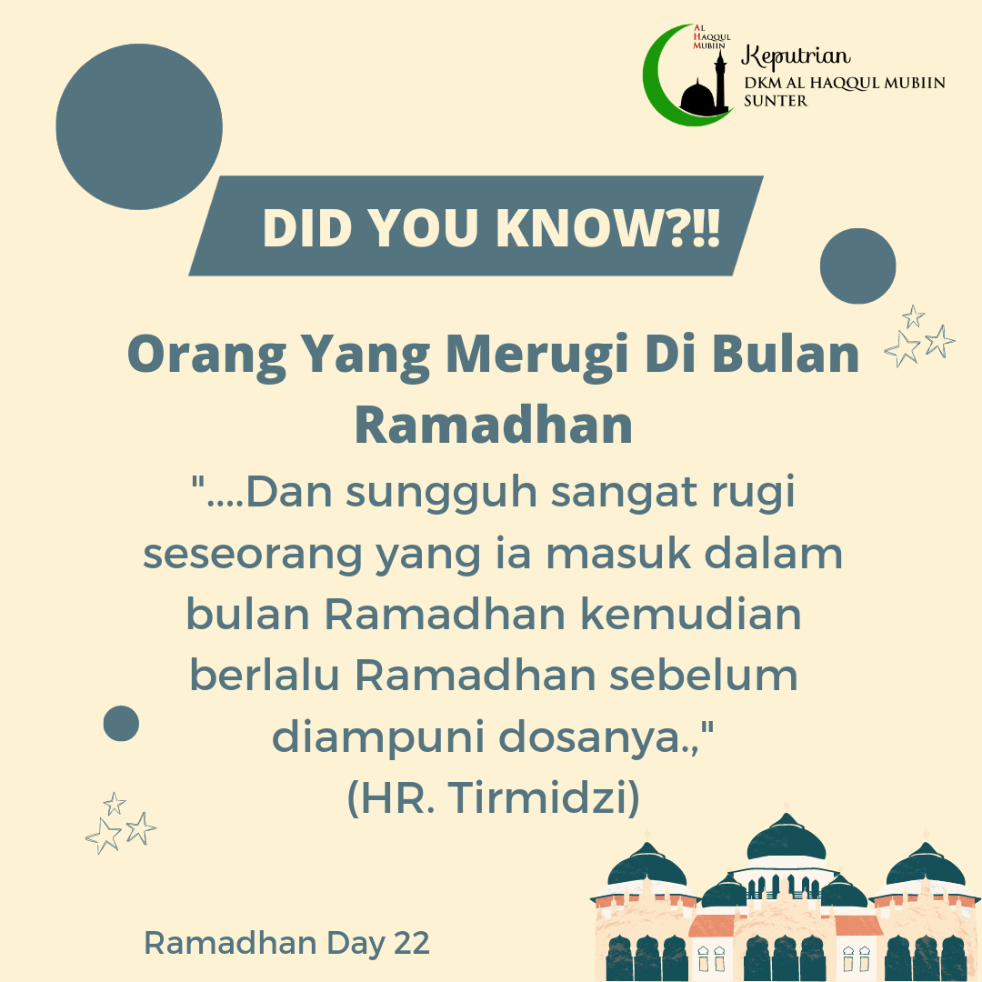 Orang Yang Merugi Di Bulan Ramadhan