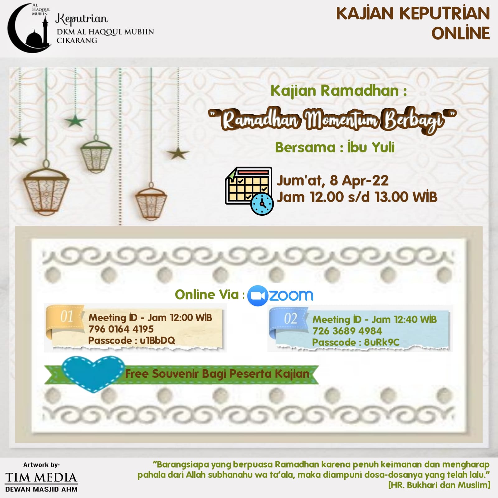 Kajian Ramadhan Muslimah AHM Cikarang