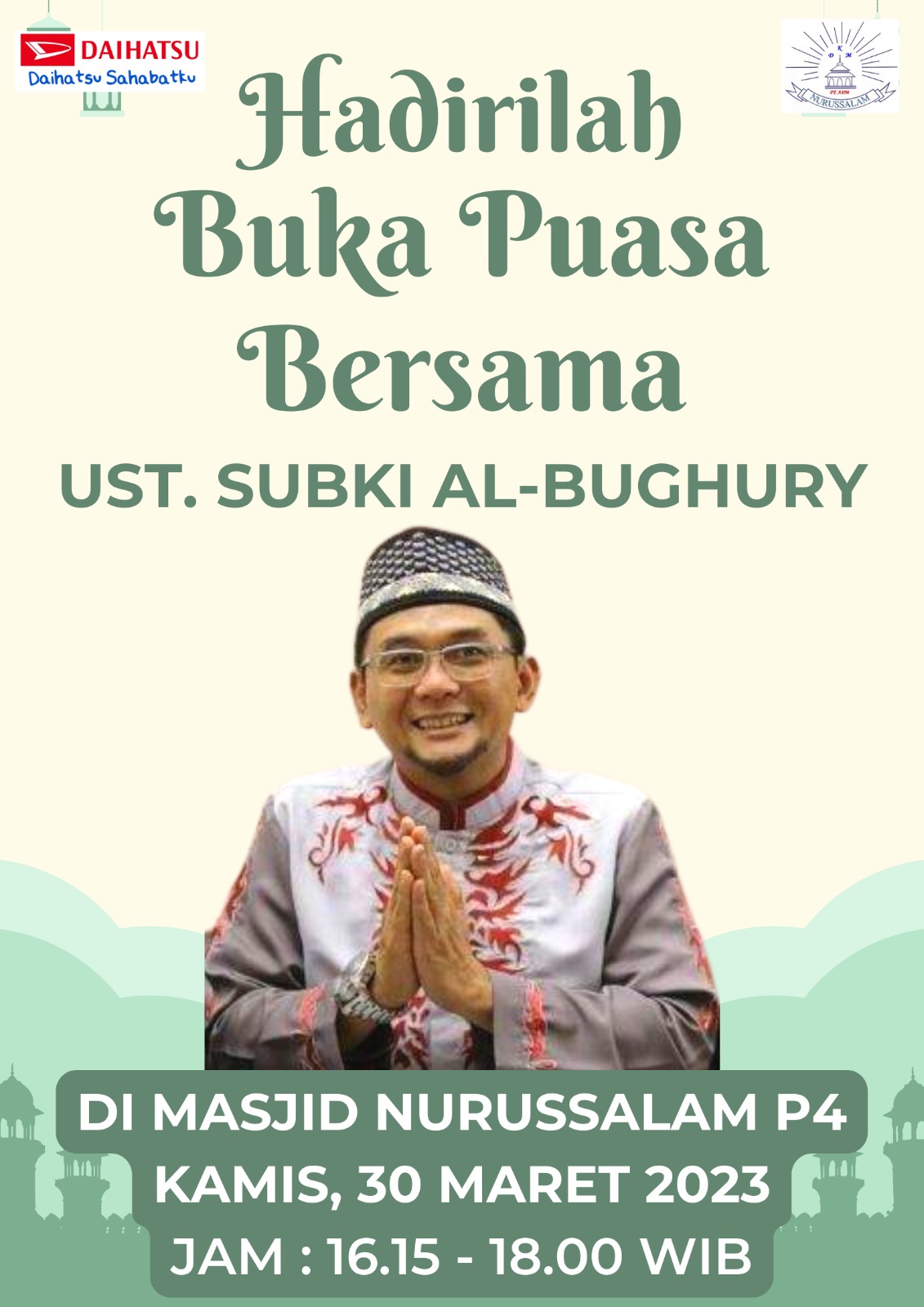 Buka puasa bersama ustadz Subki Al Bughury