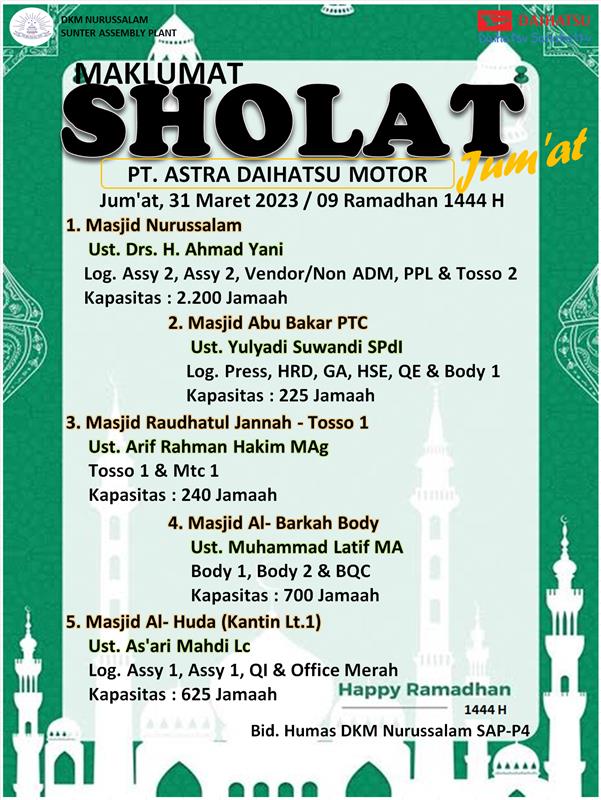 Maklumat sholat Jumat 