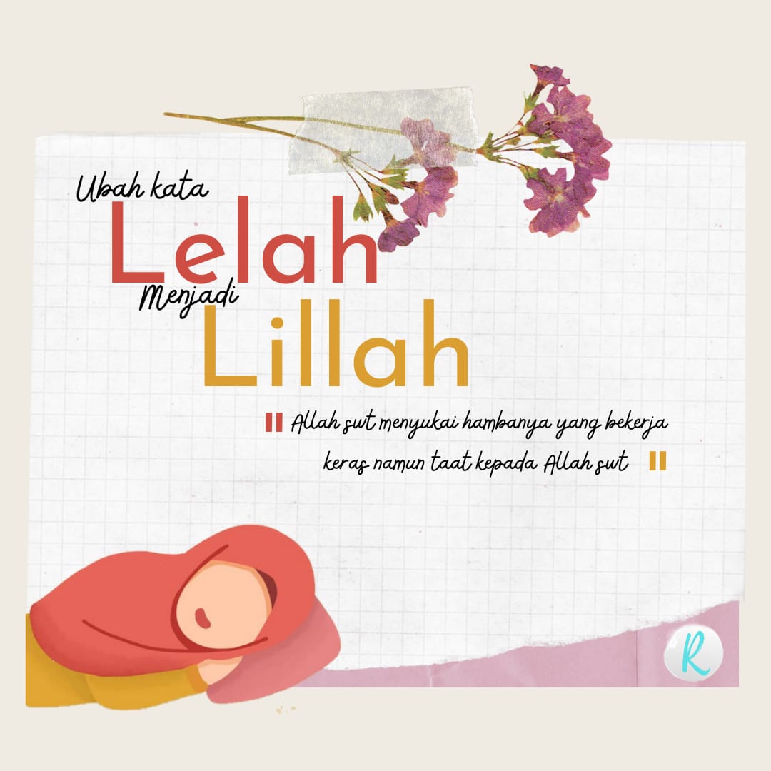 ubah kata lelah mejadi lilah