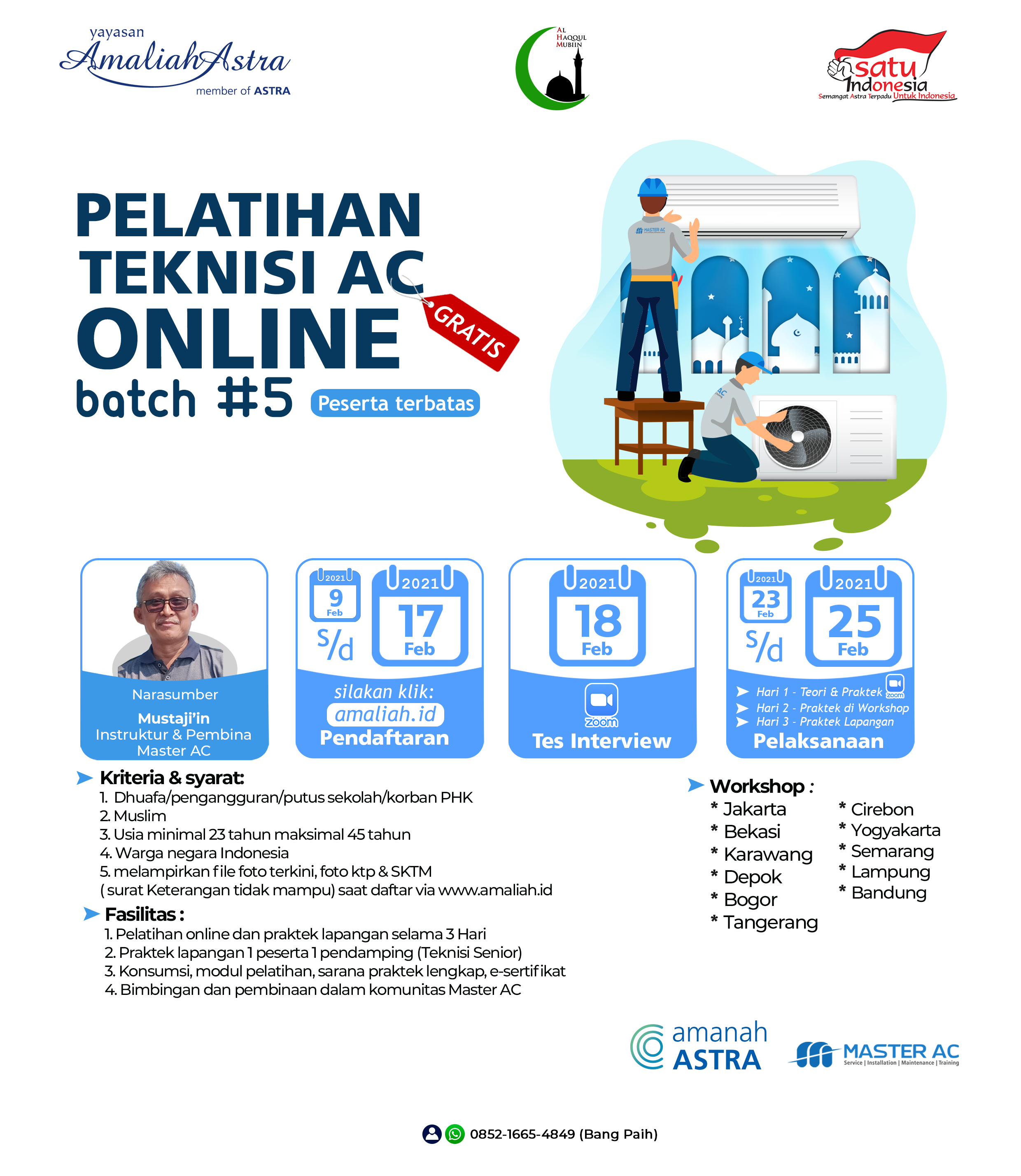 Pelatihan teknisi AC online batch 5